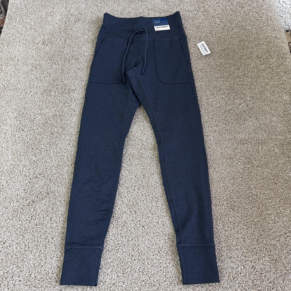 Old Navy Leggings Womens XS Blue Extra High Rise 7/8 Ankle CloudComfy Yoga Pants